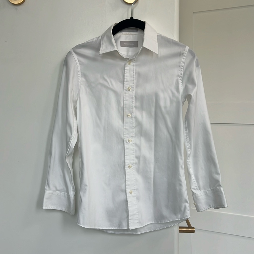 Boys White Nordstrom White Dress Shirt